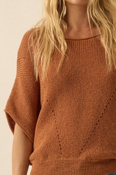 Coral Knit Top