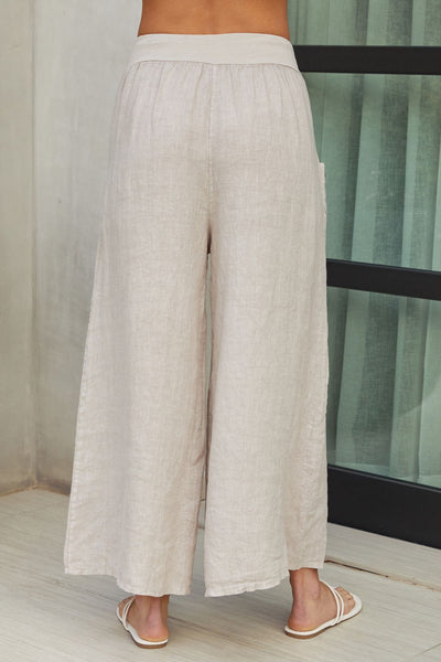 Linen Button Pant