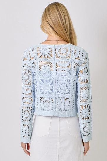 Floral Crochet Cardigan