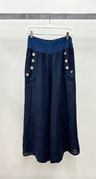 Linen Button Pant