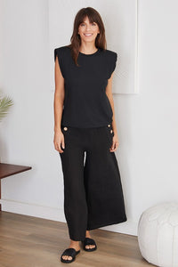 Linen Button Pant