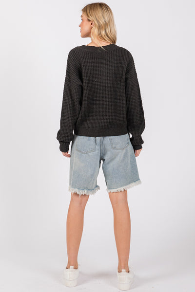 Waffle Sweater