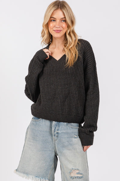 Waffle Sweater