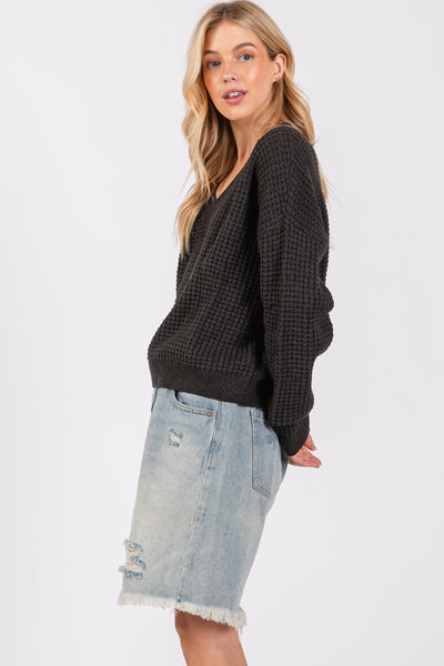 Waffle Sweater