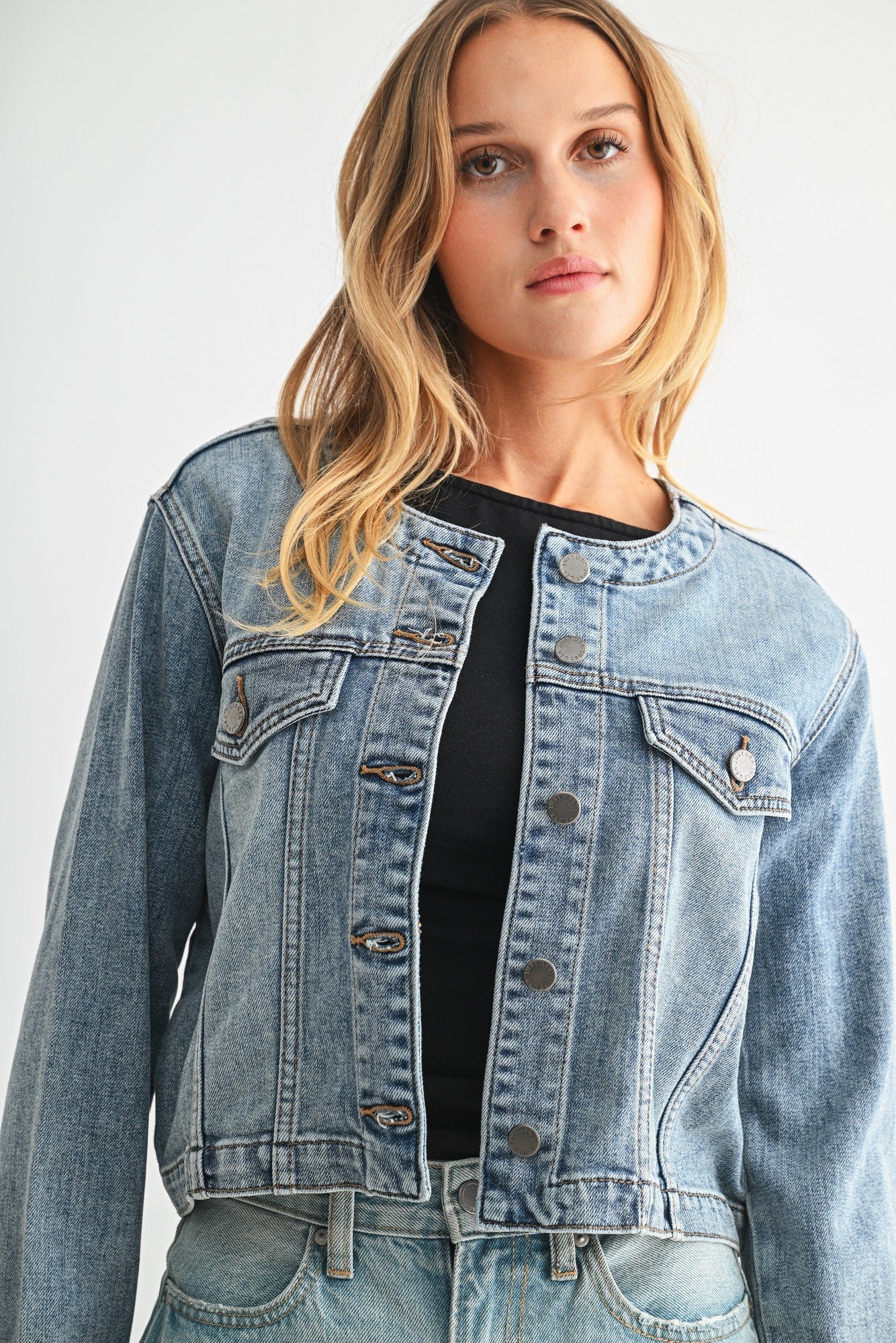 Collarless Jacket