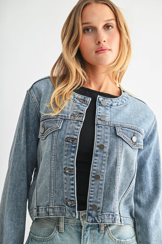 Collarless Jacket