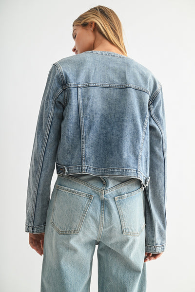 Collarless Jacket