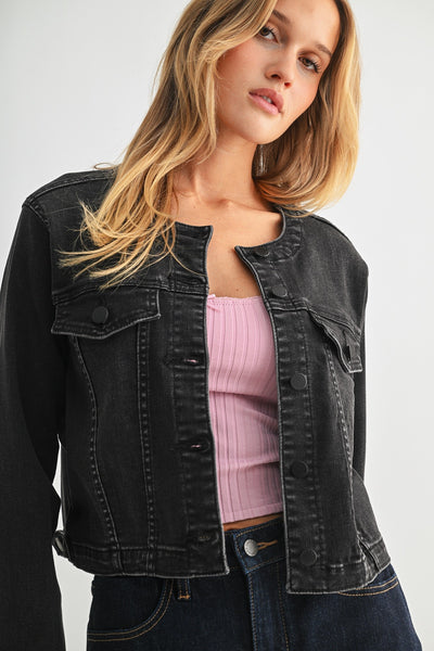 Collarless Jacket