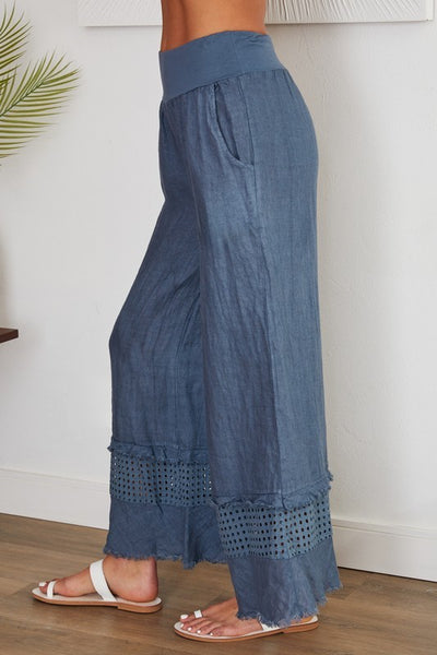 Fringe Eyelet Pants