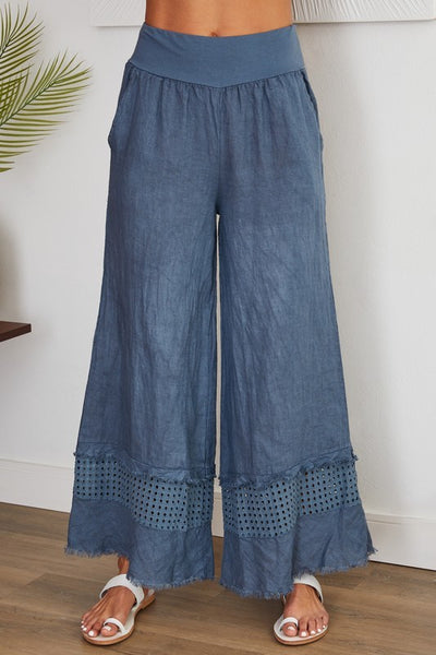 Fringe Eyelet Pants