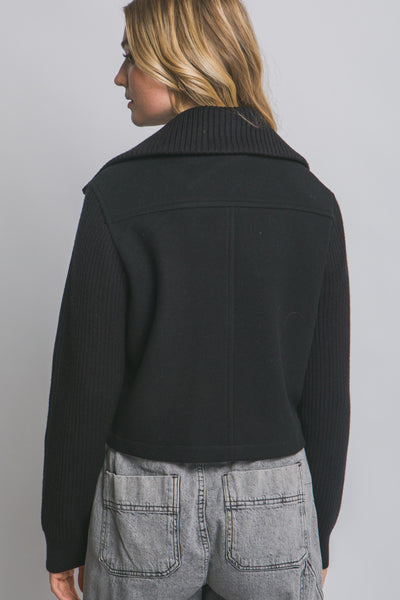 Knit Contrast Jacket