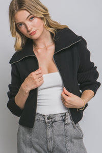 Knit Contrast Jacket
