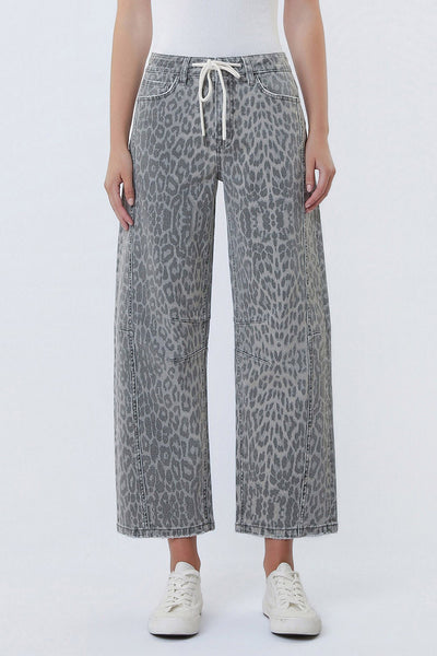 Leopard Barrel Jeans