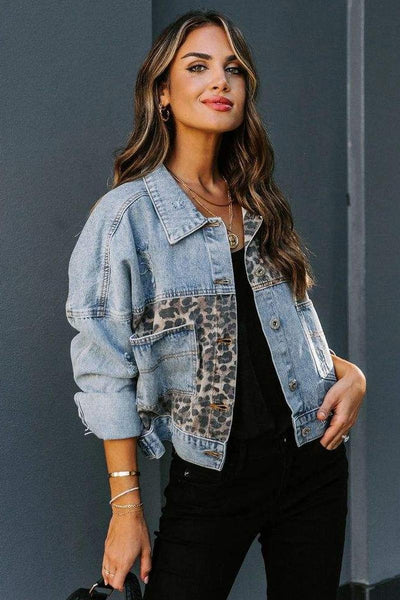Leopard Jean Jacket