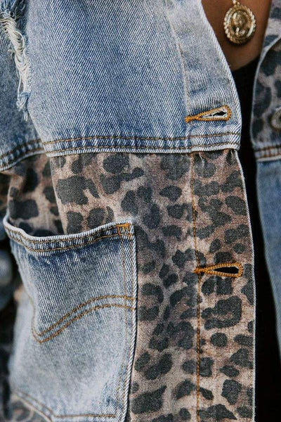 Leopard Jean Jacket