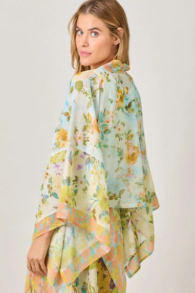 Mixed Print Kimono