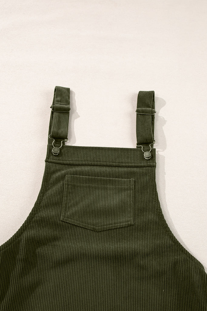 Vineyard Green Solid Front Pockets Sleeveless Corduroy Overall Dress Vineyard Green / S / 100%Polyester Vineyard Green Solid Front Pockets Sleeveless Corduroy Overall Dress Vineyard Green / S / 100%Polyester