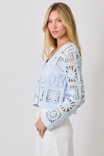 Floral Crochet Cardigan