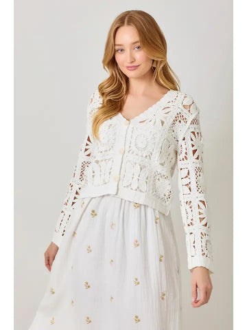 Floral Crochet Cardigan