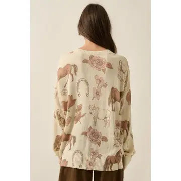 Western Knit Sweater