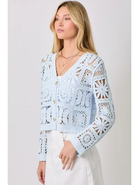 Floral Crochet Cardigan