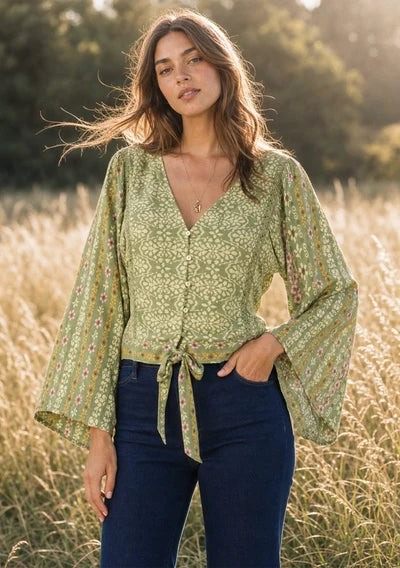 Soraya Tie Front Top
