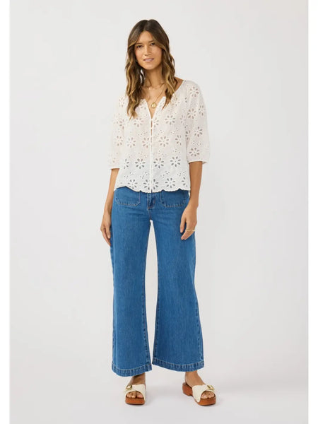 Nina Eyelet Top
